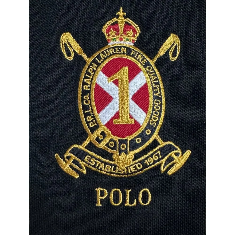 Polo Ralph Lauren Men's  Color-Block Shirt - Red, White & Black - Size Large